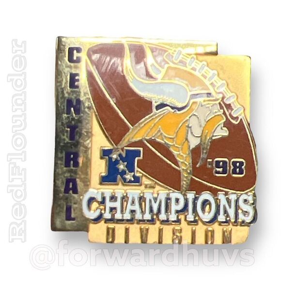 Minnesota Vikings 1998 Central Division Champions Pin - Picture 1 of 12